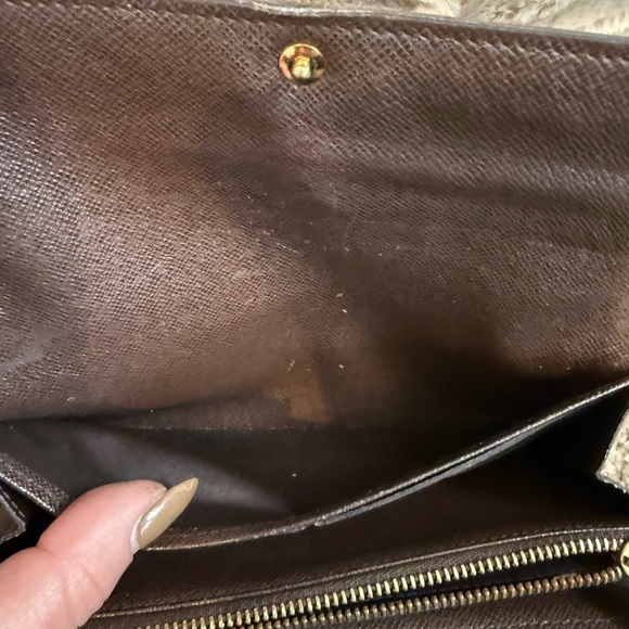 Louis Vuitton Damier Ebene Wallet on Chain with Gold Chain Strap - Picture 11 of 15